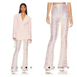 NWT REVOLVE X MAJORELLE TRISH SEQUIN PANT IN IRIDESCENT MULTI cocktail evening